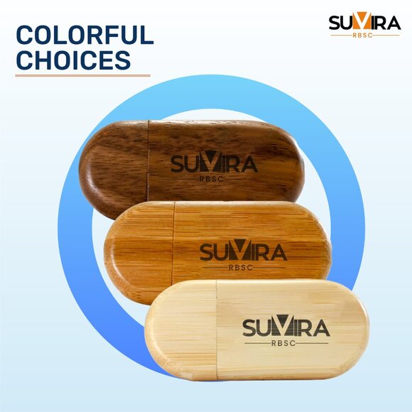 SUVIRA Eco-Friendly Wooden USB Flash Drive with Wood Box - 64GB - USB 3.0 - Picture 3 of 11